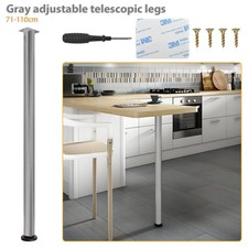 710-1100MM Adjustable Kitchen Worktop Desk Breakfast Bar Table Leg Support Feet