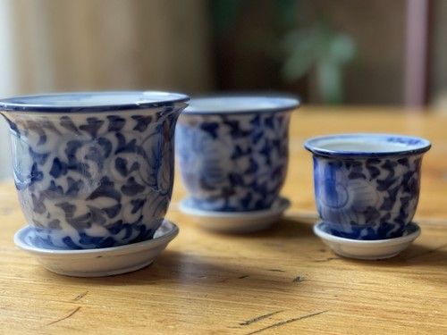 Antique chinese blue and white - blue,