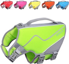 GREEN Vivaglory Dog Life Jacket Adjustable Buckle -Pet Safety Vest - Extra Small