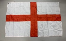 St George's Cross England Flag Polyester Banner Eyelets Red White