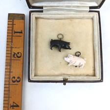 PAIR Charming Antique Carved