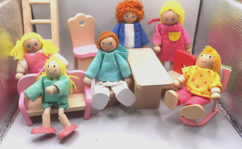 Set wooden dolls - wooden,