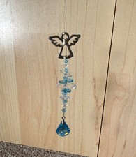 Blue Crystal Sun Catcher Angel Pendant Hanging Ornament Swarovski Elements F423