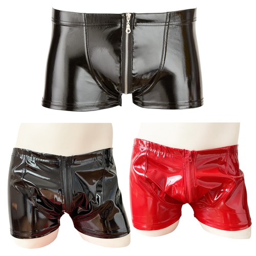 Men pvc leather shorts - men,