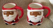 TWO Santa Claus mugs ceramic