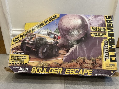 Tonka climb over jeep - jeep, boulder