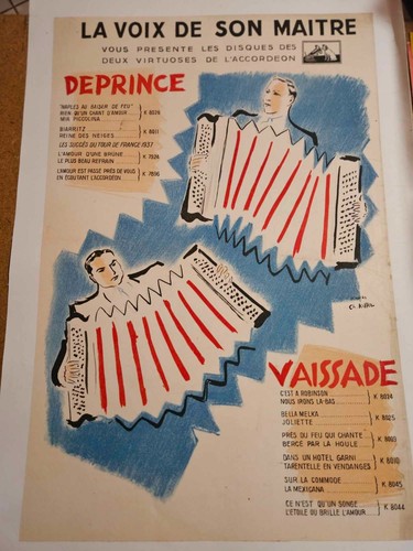 Rare affiche jean - jean, vaissade