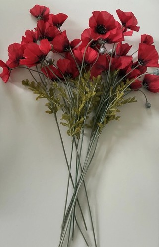Wild poppies artificial 10 - poppies,