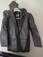 Women’sArm  Real Leather Jacket (Black) Uk 16 New