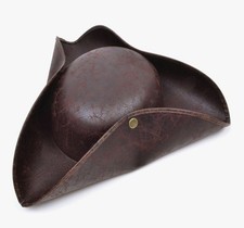 Bristol Novelty Brown Tricorn Pirate Hat One Size Unisex