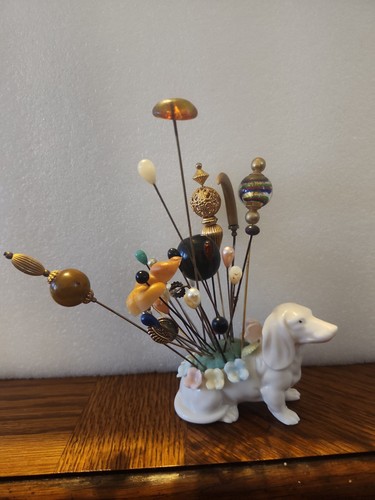 Vintage ceramic pin cushion - vintage,