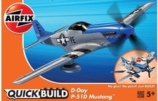 D-DAY P-51D MUSTANG PLANE - AIRFIX  QUICKBUILD PLASTIC KIT - J6046