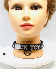 Bdsm black collar lead pull