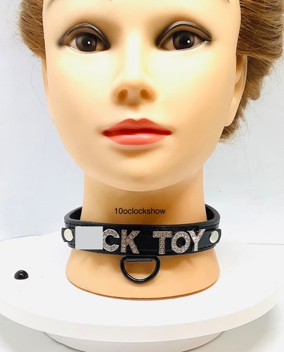 Bdsm black collar - , lead