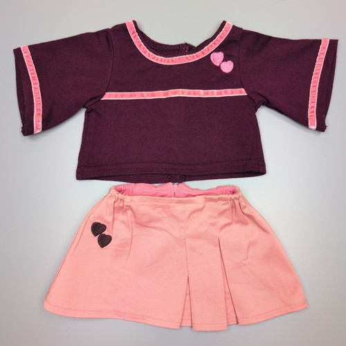 Bear factory burgundy - bear, peach