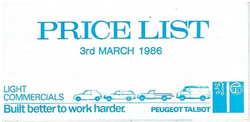 Peugeot 205 van 305 - 305, 504