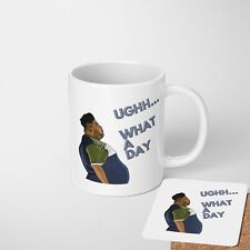 Harvey What A Day Rude Funny Cheeky Gift Coffee Tea Mug + Coaster Option Him Her