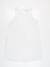 Marks and Spencer Women’s White Linen Shift Dress Size 12