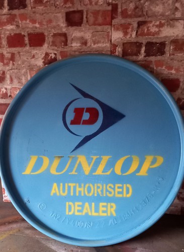 Upcycled oil drum lid dunlop - upcycled,