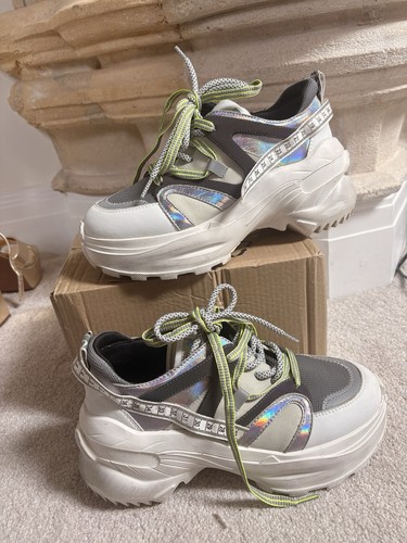 White chunky trainers women - chunky,