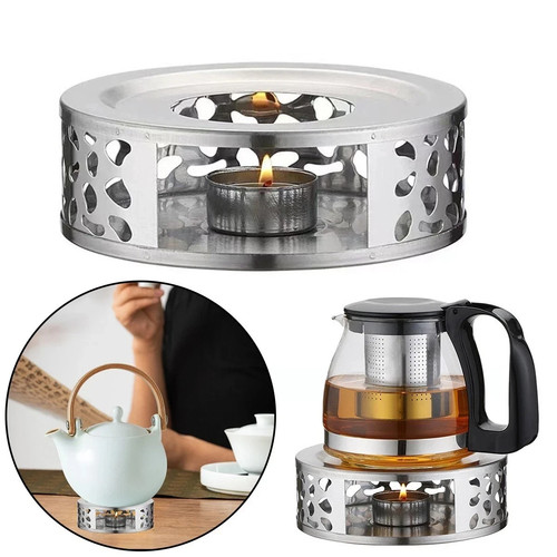 Stainless steel teapot round - stainless,