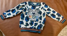 Kenzo Kids Tiger Jumper 18M 80cm Leopard Print Knit Sweater Multicolour