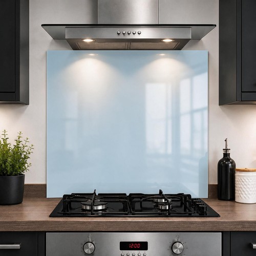 Blue glass splashback - splashback, 6mm