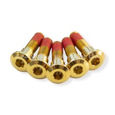 5x Gold Titanium Rear Disc Rotor Bolts Screws for Suzuki GSXR-1000 K1 K2