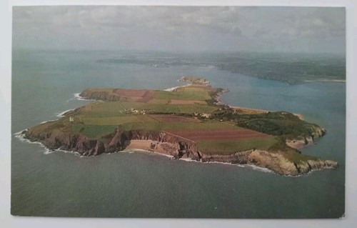 Postcard aerial view - aerial, caldey