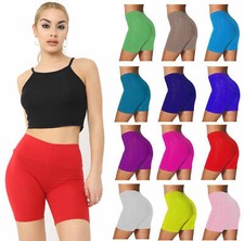 Womens Cycling Shorts Ladies Dancing Sports Gym Yoga Fitness Pants UK 8-30