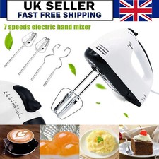 Electric Handheld Whisk 7 Speed Hand Mixer Kitchen Egg Beater Cream Cake Blender
