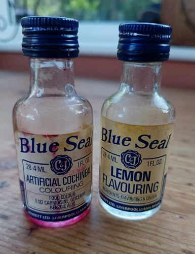 Vintage blue seal glass - seal,