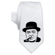 'Churchill Portrait' White Tie