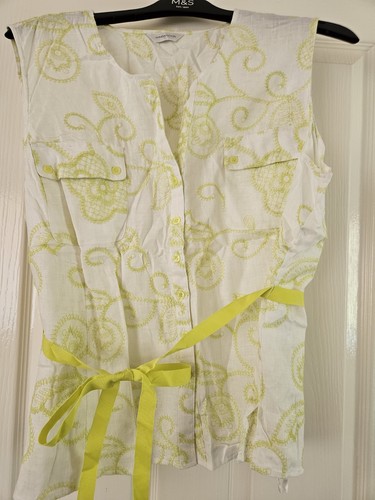 White linen button through - linen, button-through