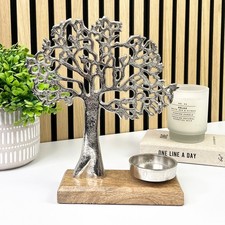 Modern Living Room Ornament Tree of Life Tealight Candle Holder Statue Sculpture