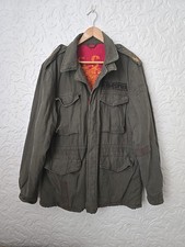 Ringspun Mens Jacket Green Large Military Style Coat