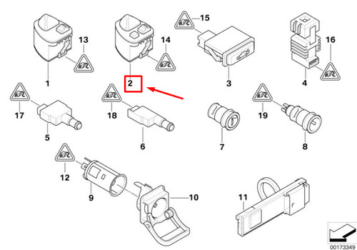 Bmw e46 wing mirror control - 3,