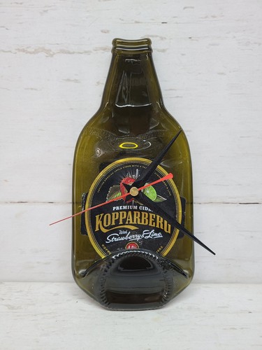 Kopparberg glass bottle clock - bottle,