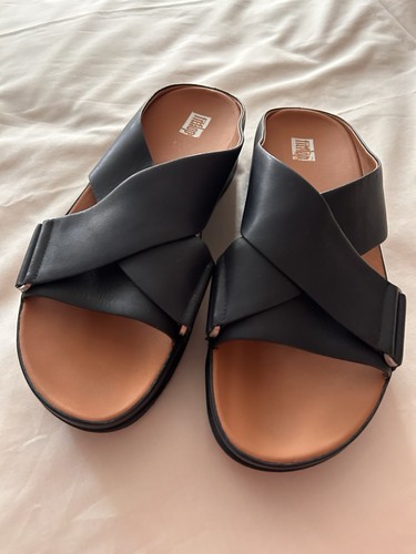 Fitflop navy leather - fitflop, sandals