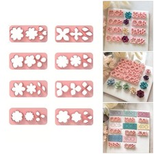 8Pcs Flower Silicone Molds For