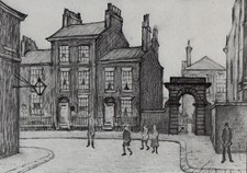 L S LOWRY PENCIL DRAWING BY THE COUNTY COURT SALFORD UNIQUE RARE HARDBACK PRINT