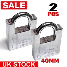 2x Heavy Duty Armoured Padlock