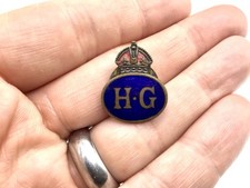 WW2 HOME GUARD ENAMELLED LAPEL