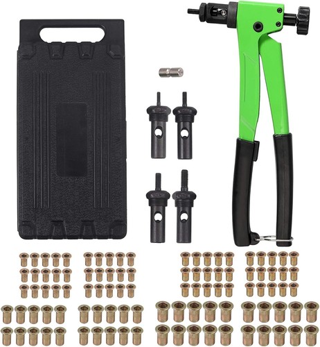 Hand riveter gun kit 100pcs - hand,