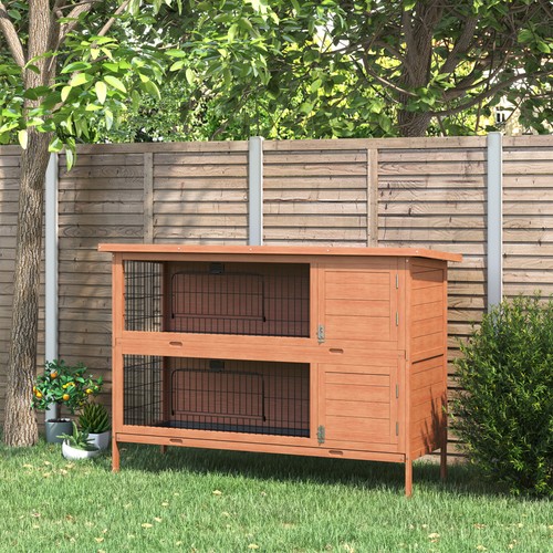 Pawhut rabbit hutch guinea - pawhut, hutch,