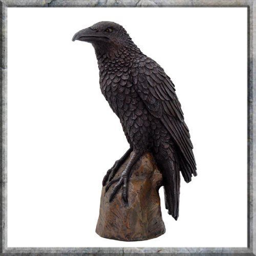 Realistic raven statue gothic - statue,
