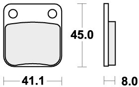 Sbs brake pads front - pads, for