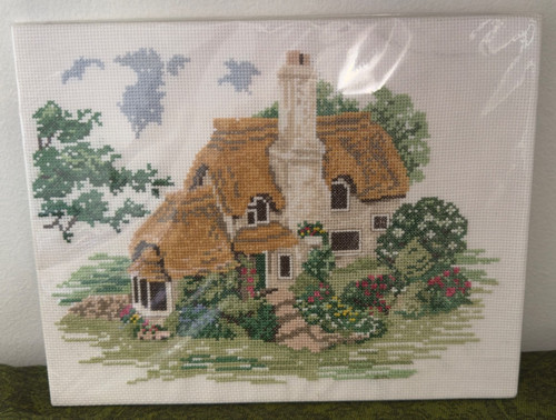Vintage style completed cross