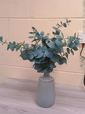 NEXT GREY VASE WITH EUCALYPTUS STEMS - VERY GOOD CONDITION