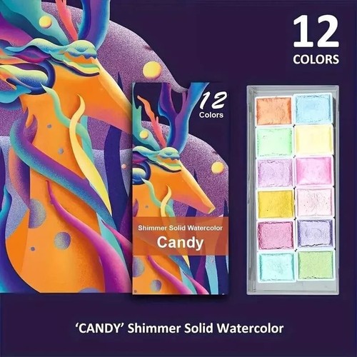 Boxed watercolour metallic - watercolour,